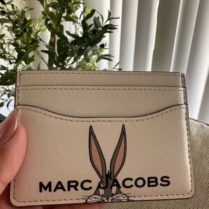 Marc Jacobs Cream Card Holder with Character Design
